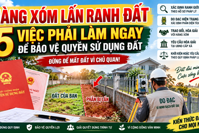 HÀNG XÓM LẤN RANH ĐẤT 5 VIỆC PHẢI LÀM NGAY ĐỂ BẢO VỆ QUYỀN SỬ DỤNG ĐẤT